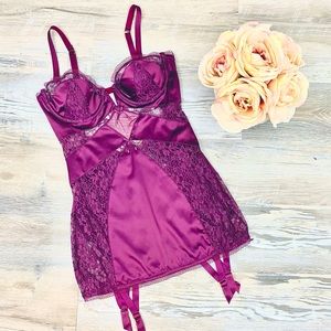 Victoria’s Secret satin lace cut-out jewel teddy
